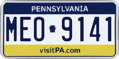PA license plate MEO9141