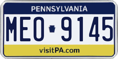 PA license plate MEO9145