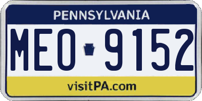 PA license plate MEO9152