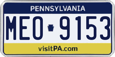 PA license plate MEO9153