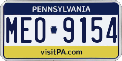 PA license plate MEO9154