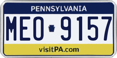 PA license plate MEO9157