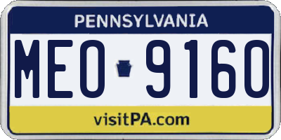PA license plate MEO9160