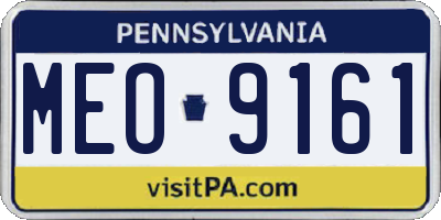 PA license plate MEO9161