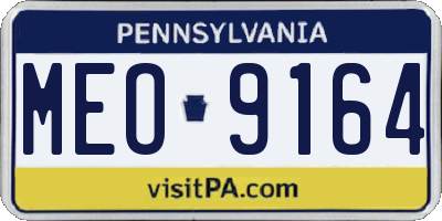 PA license plate MEO9164