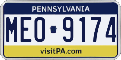 PA license plate MEO9174