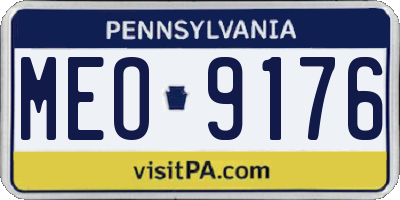PA license plate MEO9176
