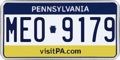 PA license plate MEO9179