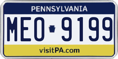 PA license plate MEO9199