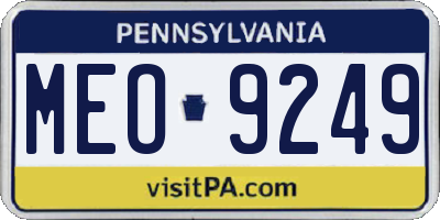 PA license plate MEO9249