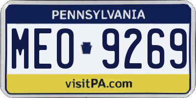 PA license plate MEO9269