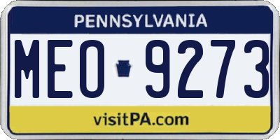 PA license plate MEO9273