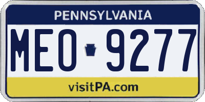 PA license plate MEO9277