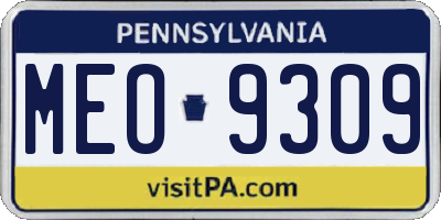 PA license plate MEO9309