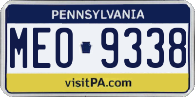 PA license plate MEO9338