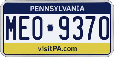 PA license plate MEO9370