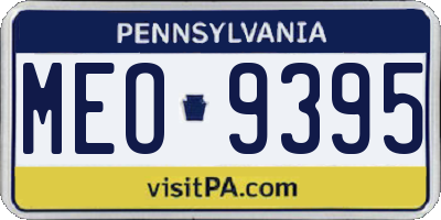 PA license plate MEO9395