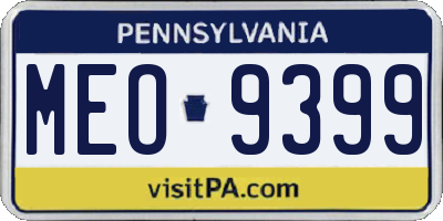 PA license plate MEO9399