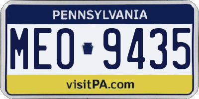 PA license plate MEO9435