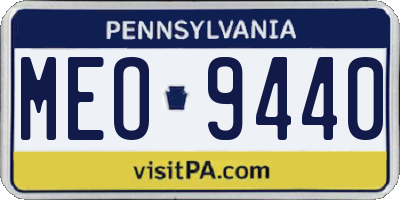 PA license plate MEO9440