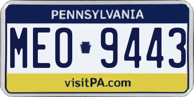PA license plate MEO9443