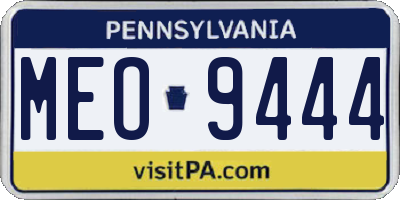 PA license plate MEO9444