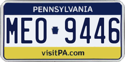 PA license plate MEO9446