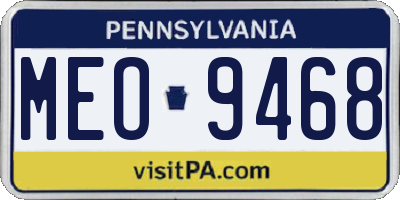 PA license plate MEO9468