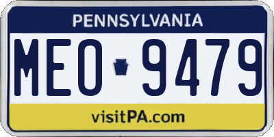 PA license plate MEO9479