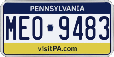 PA license plate MEO9483