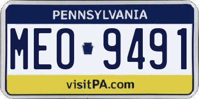 PA license plate MEO9491