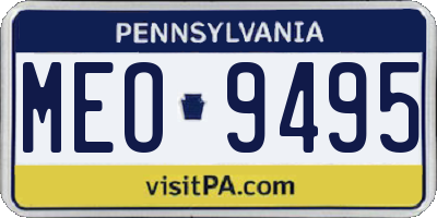 PA license plate MEO9495