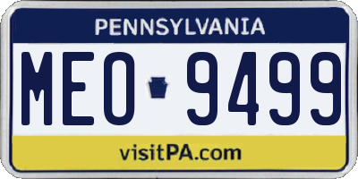 PA license plate MEO9499