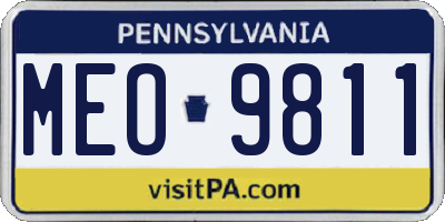 PA license plate MEO9811