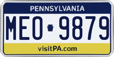 PA license plate MEO9879