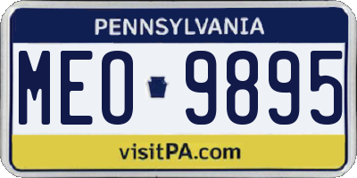 PA license plate MEO9895