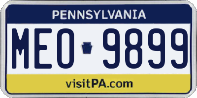 PA license plate MEO9899