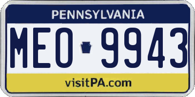 PA license plate MEO9943