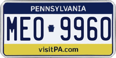 PA license plate MEO9960