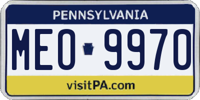 PA license plate MEO9970