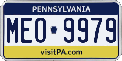 PA license plate MEO9979