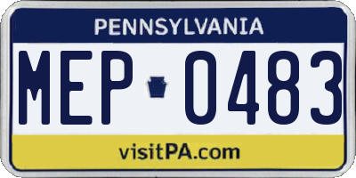 PA license plate MEP0483