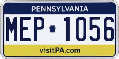 PA license plate MEP1056