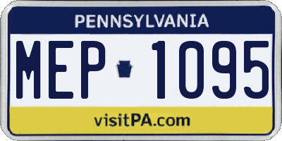PA license plate MEP1095