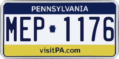 PA license plate MEP1176
