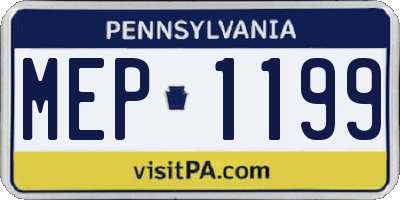 PA license plate MEP1199