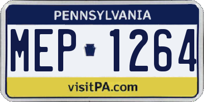 PA license plate MEP1264