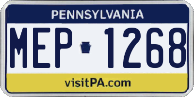 PA license plate MEP1268
