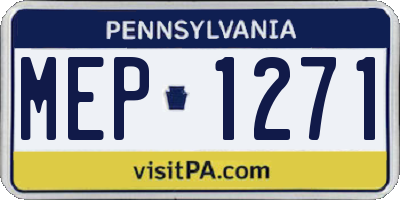 PA license plate MEP1271