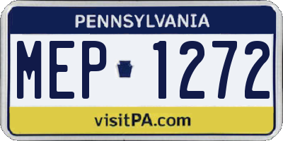 PA license plate MEP1272